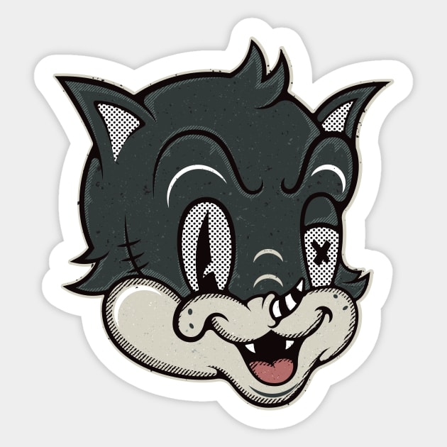 Evil Cat Sticker by laserblazt